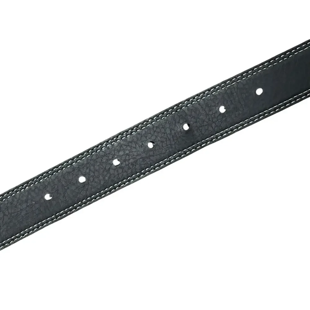 Nike‎ Golf Belt Mens XL Black Gray Double Row Stitch Reversible Swoosh Athletic
